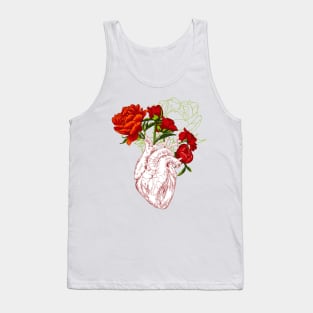 Heart with Flowers Tank Top